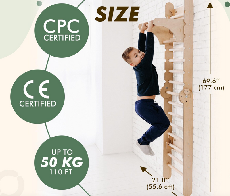 Kids Wall bars Set 6in1, Indoor Climbing Gym gift