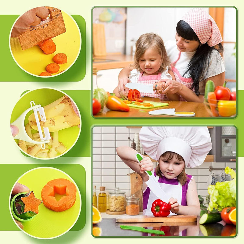 13 Pieces Kids Kitchen Knife Set Kids Montessori Kitchen Set Cooking S